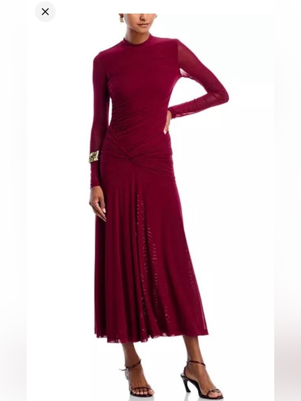Nwt Bardot Liyana Ruched Mesh dress